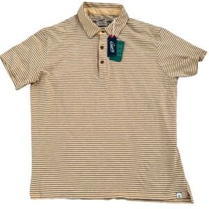Grayers Malaga Cove Stripe Polo Sahara Sand Yellow Mens XL‎ K008218SAN New